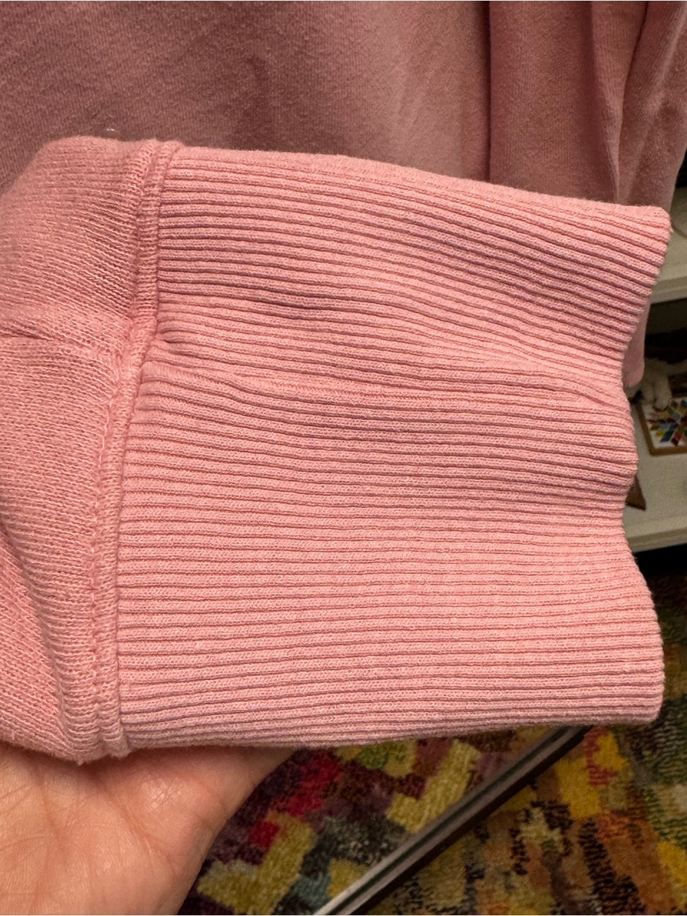Time and Tru Light Pink Crewneck Sweatshirt - Picture 4 of 5